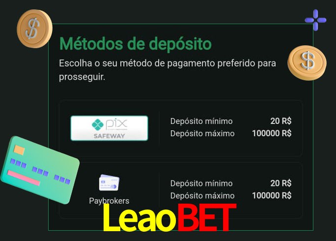 O cassino Leaobet oferece uma grande variedade de métodos de pagamento